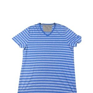 Banana Republic "The Vintage" collection men's L, V-neck striped shirt - Blue